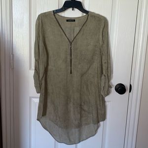 CQbyCQ long sleeve sage green tunic